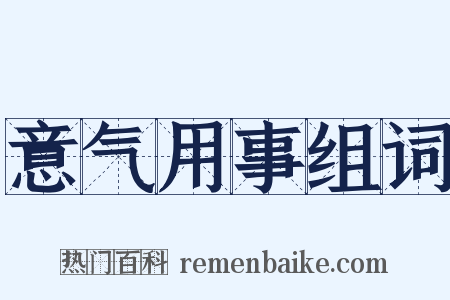 意气用事组词是什么意思的图片